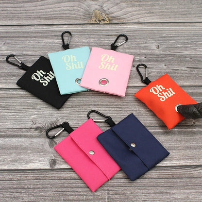 Portable poop bag dispenser