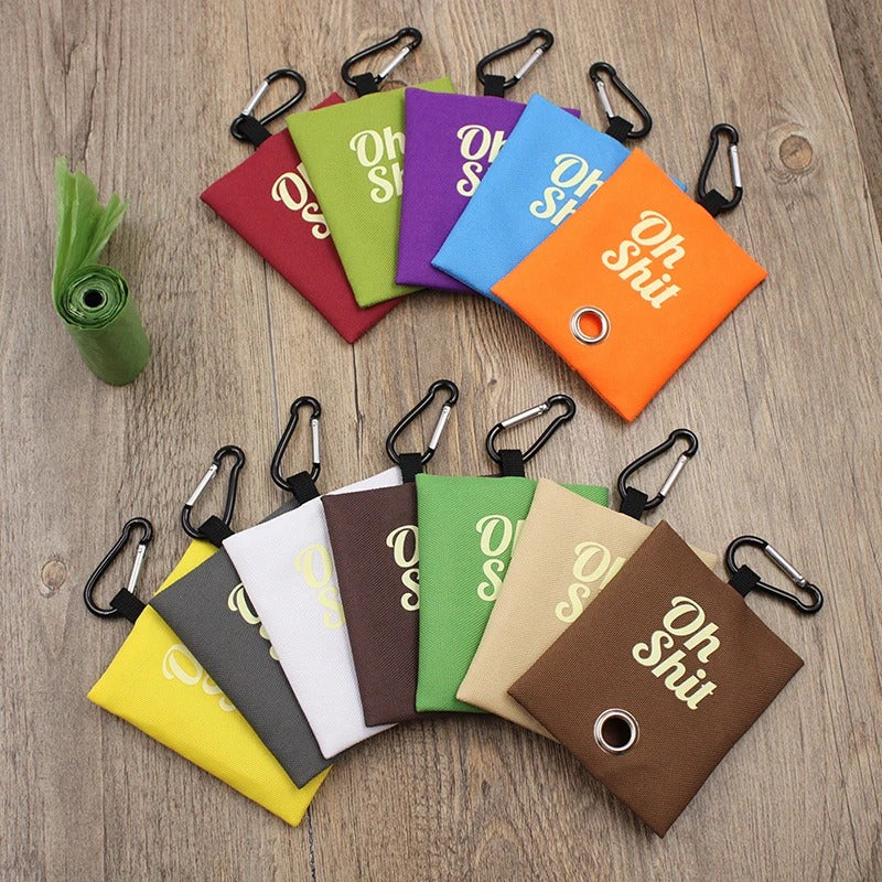 Portable poop bag dispenser